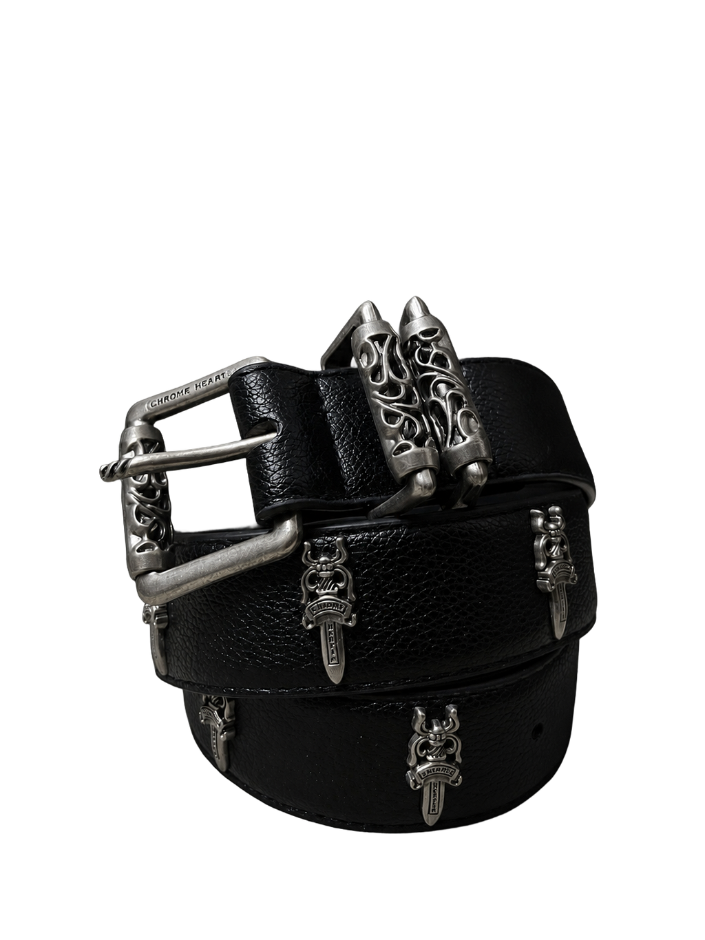 Chrome Hearts Black Roller Belt