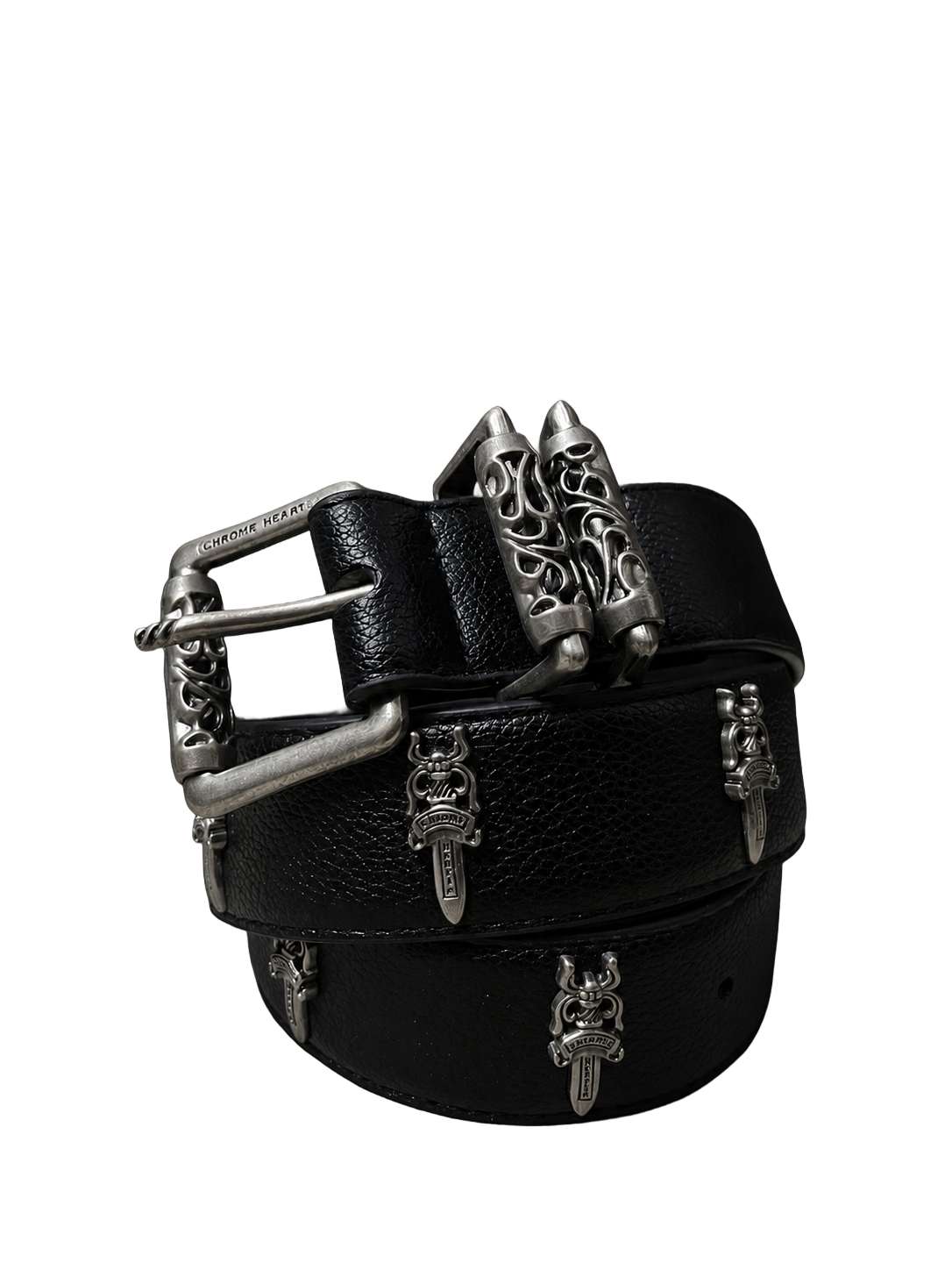 Chrome Hearts Black Roller Belt