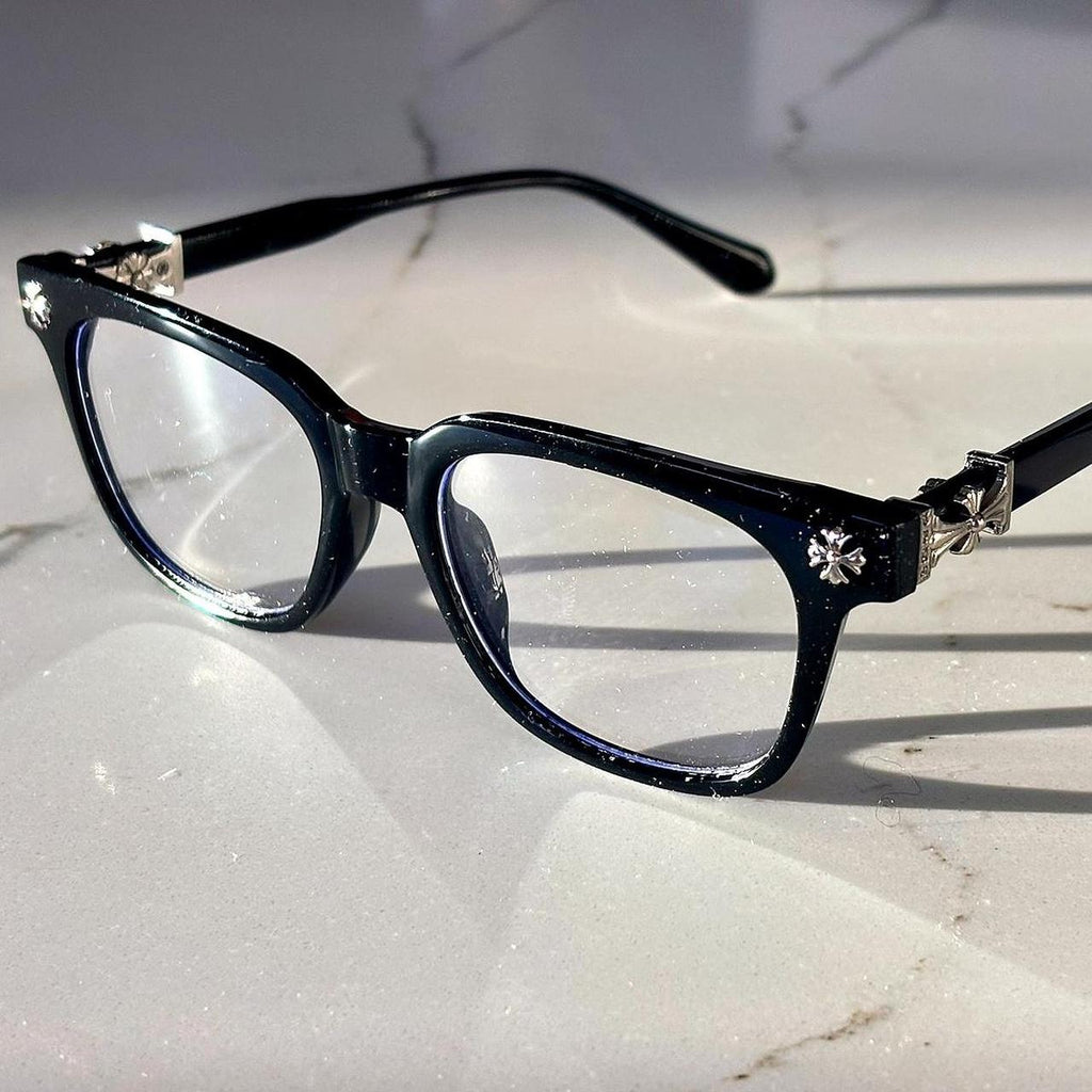 Chrome Black Glasses