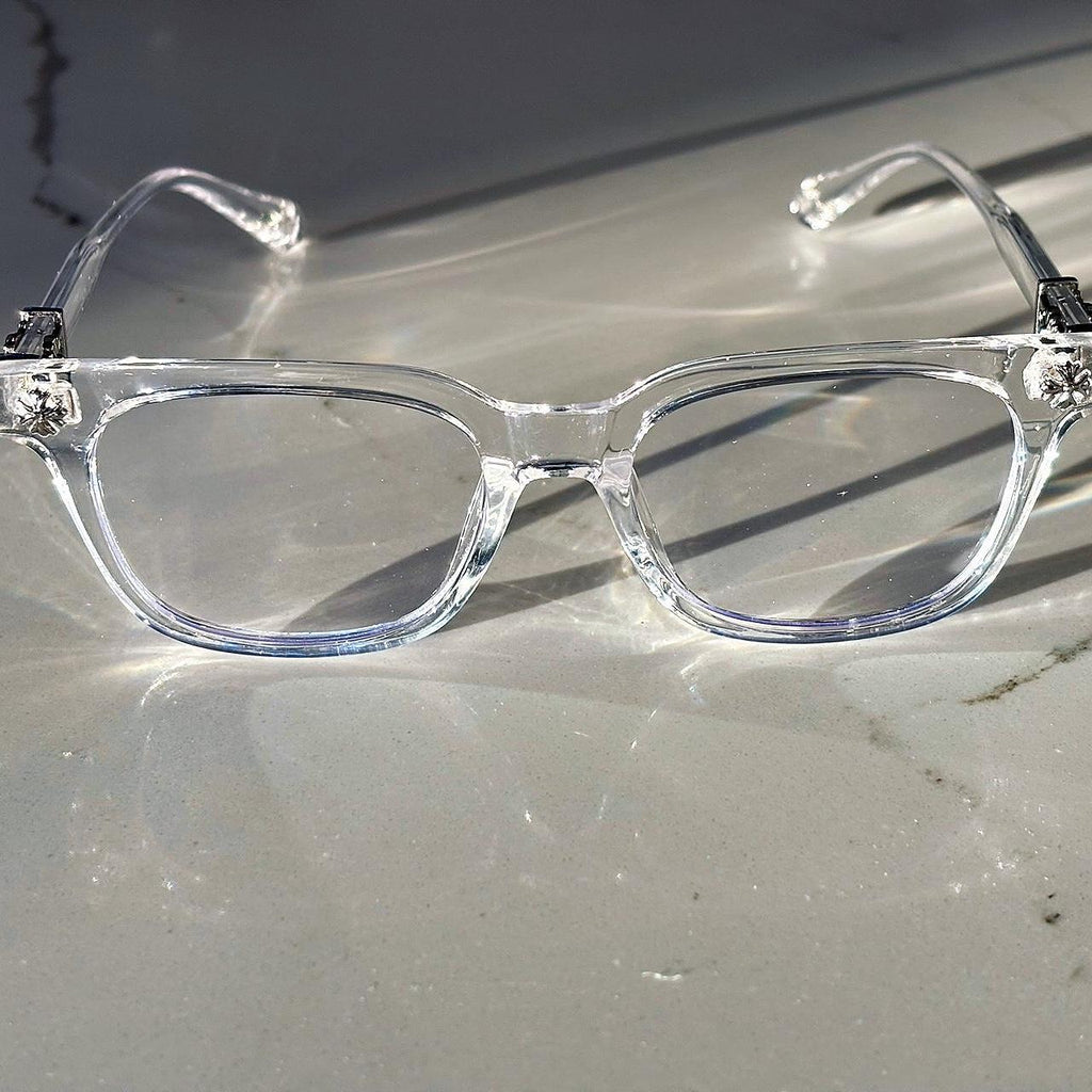 Chrome Transparent Glasses