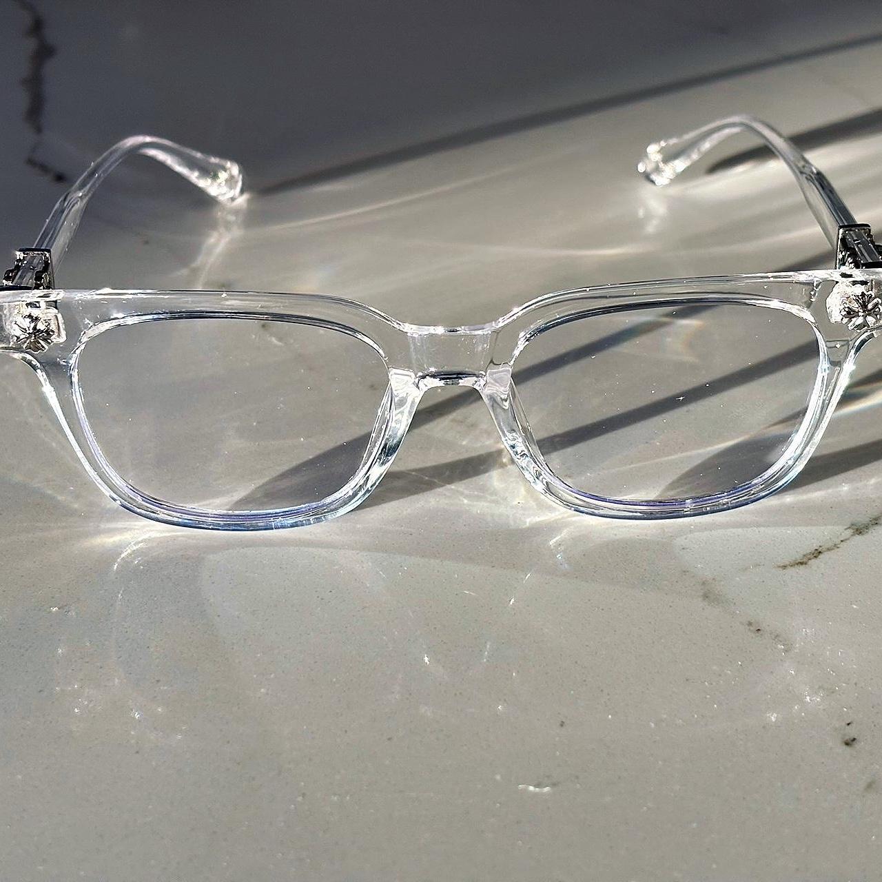 Chrome Transparent Glasses