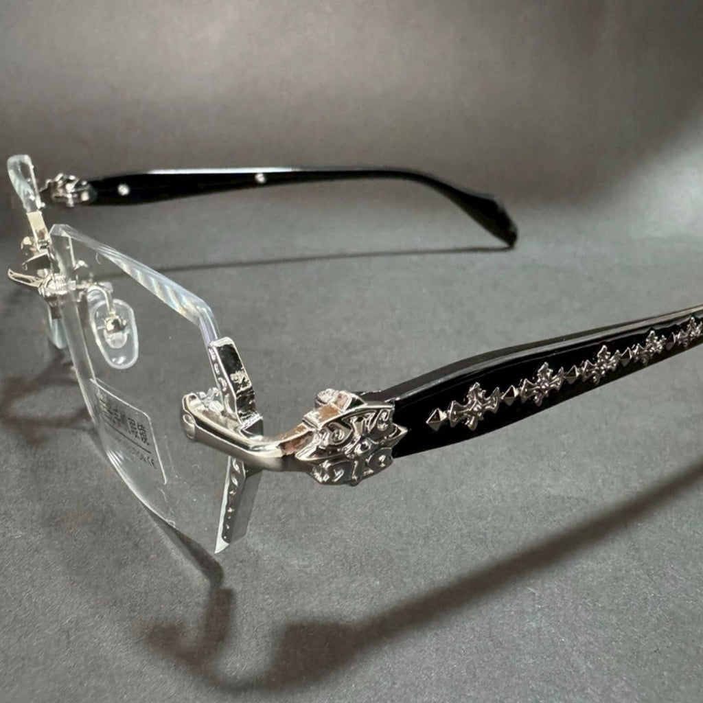 Chrome Hearts Silver Rimless Glass