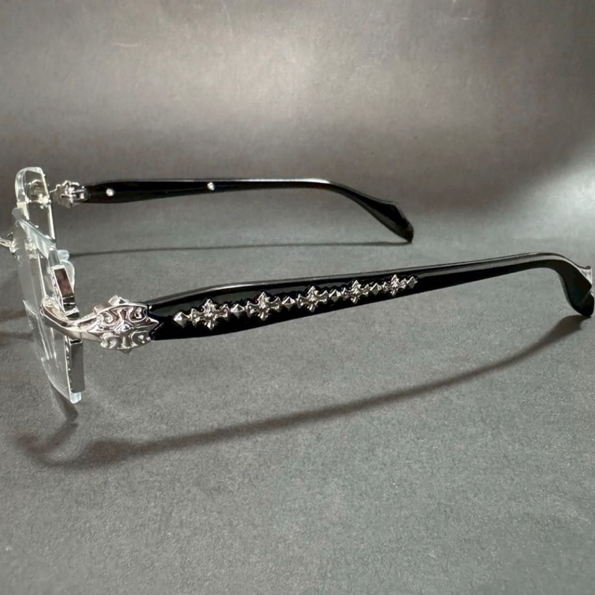 Chrome Hearts Silver Rimless Glass