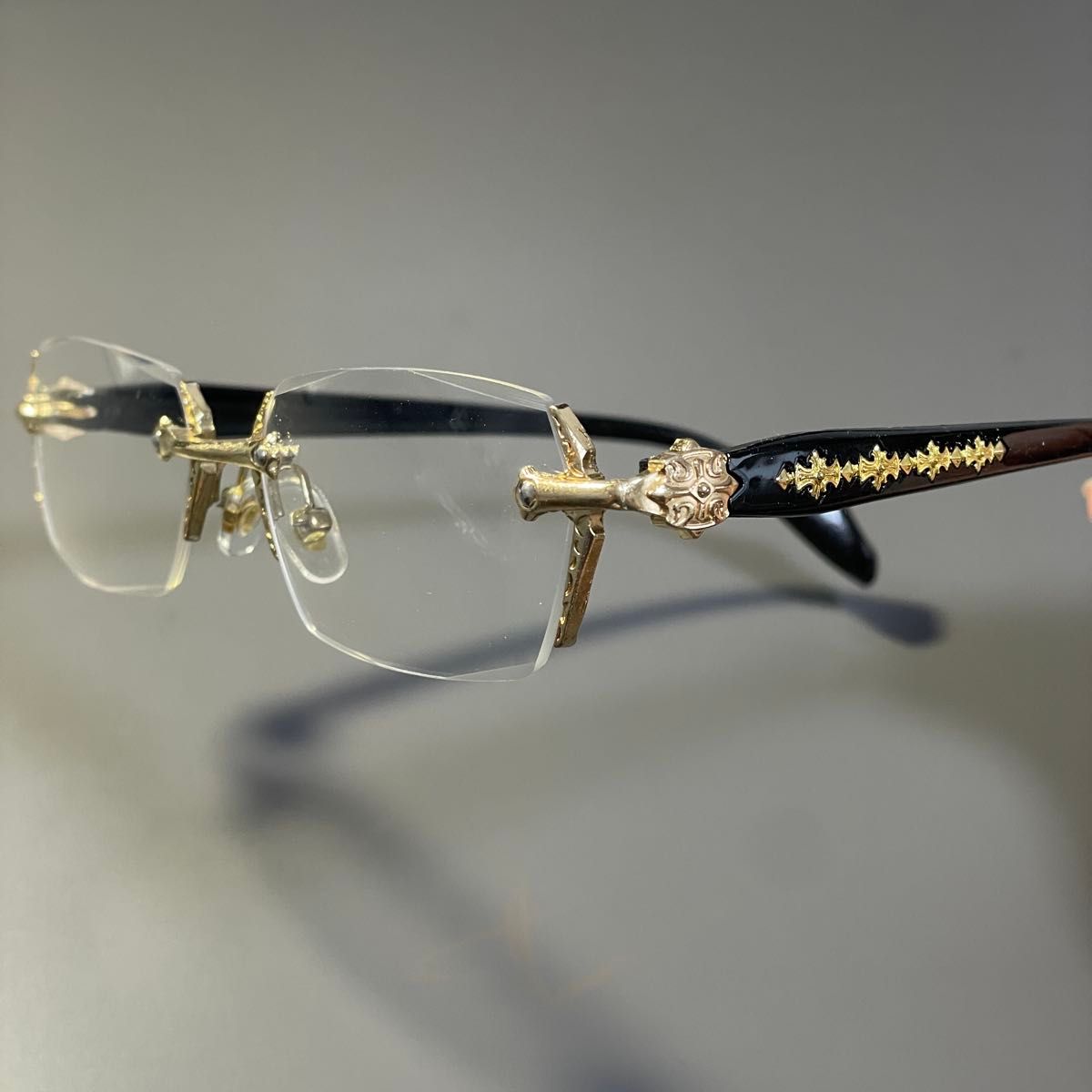 Chrome Hearts Gold Rimless Glass