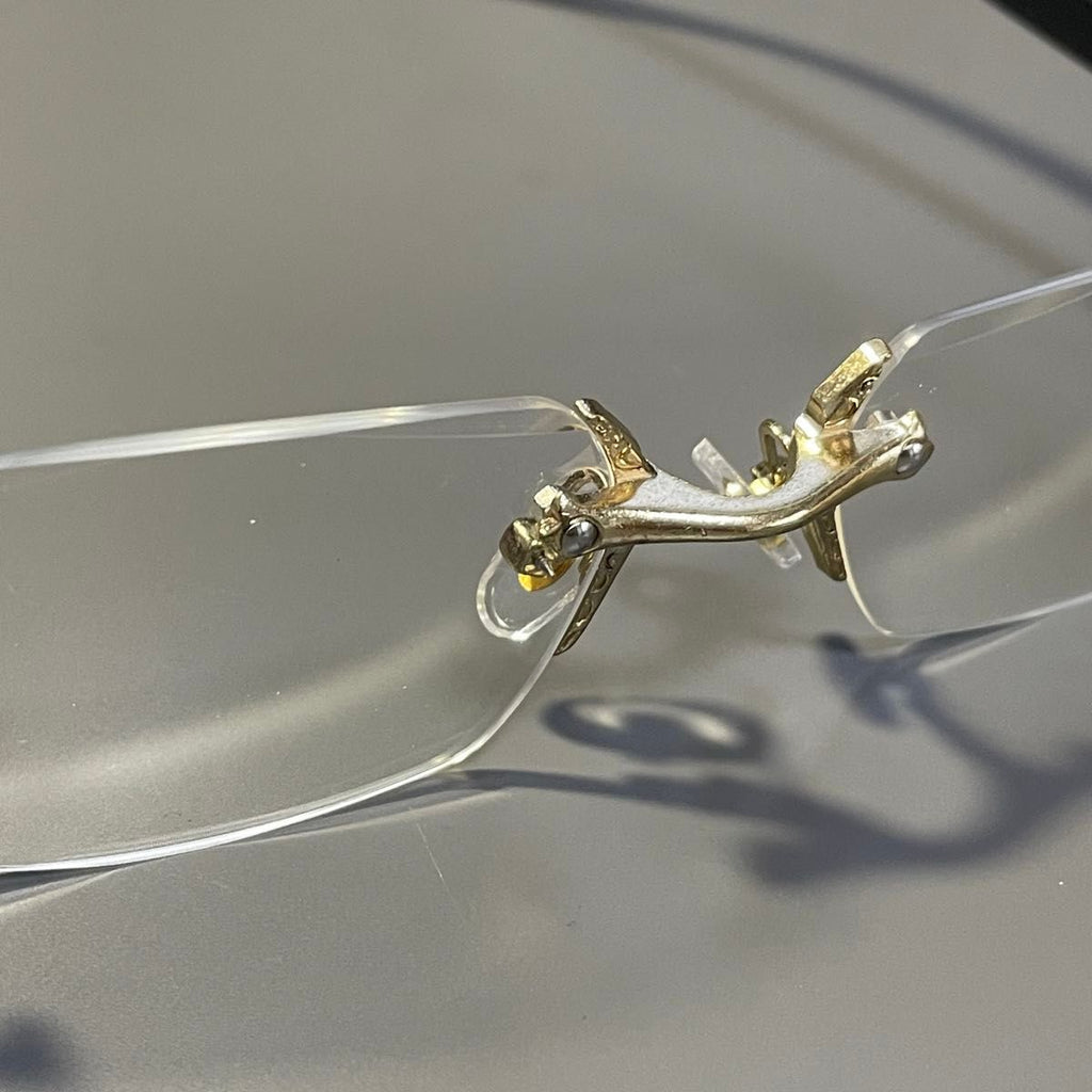Chrome Hearts Gold Rimless Glass