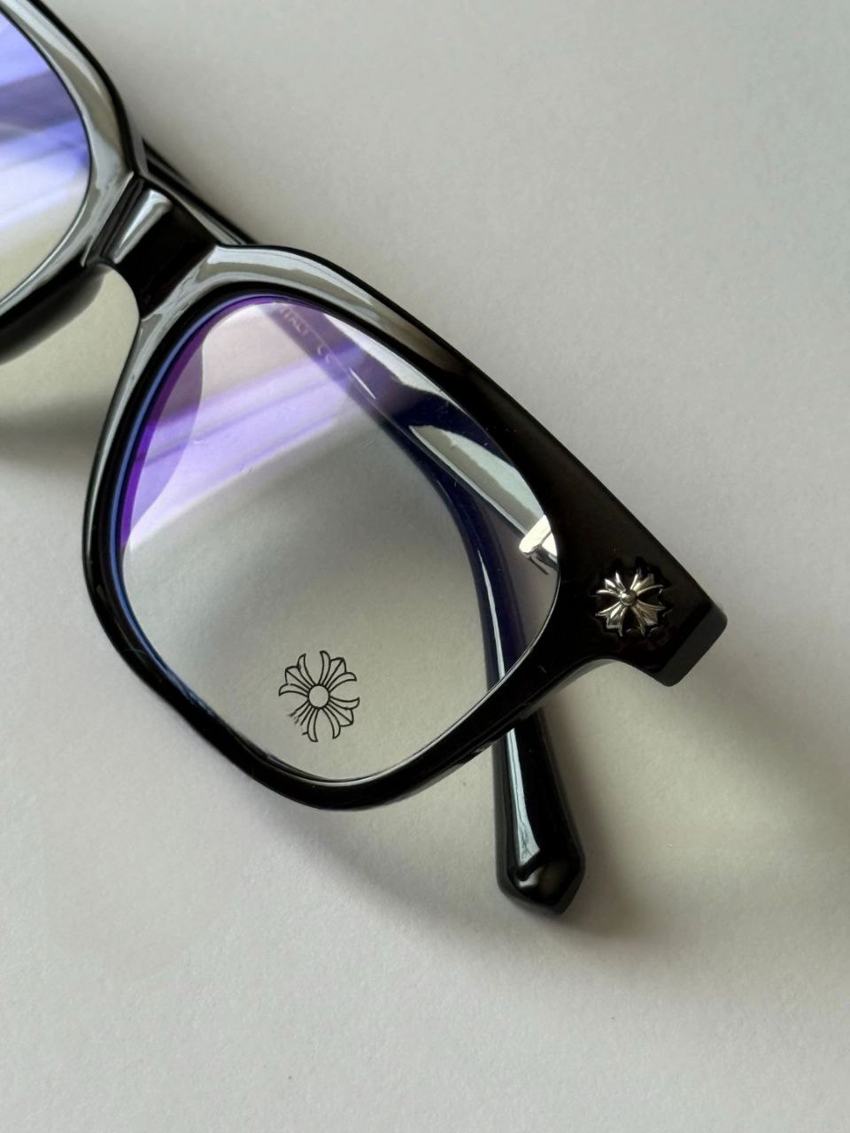 Crome Hearts Black Glasses - cross