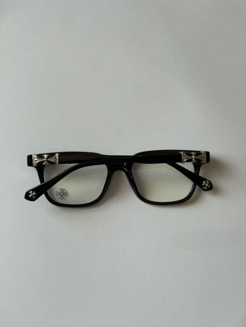 Crome Hearts Black Glasses - cross
