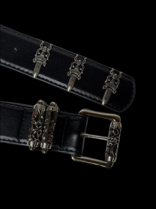 Chrome Hearts Black Roller Belt